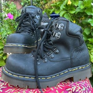 🏴󠁧󠁢󠁥󠁮󠁧󠁿 Dr. Martens MIE Steel Toe Black Chunky Boots UK 5 🏴󠁧󠁢󠁥󠁮󠁧󠁿